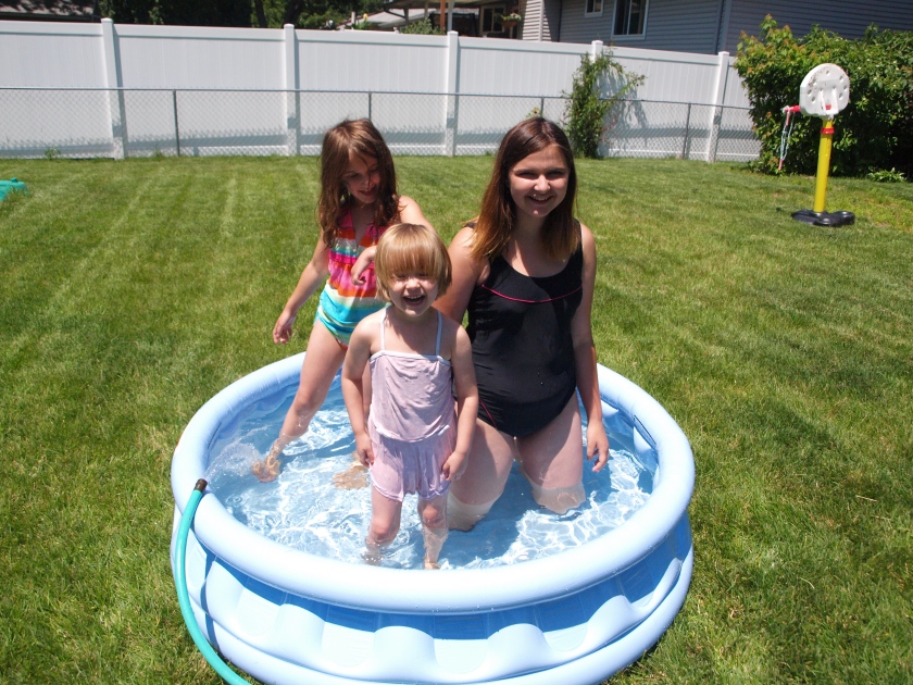 backyard pool party