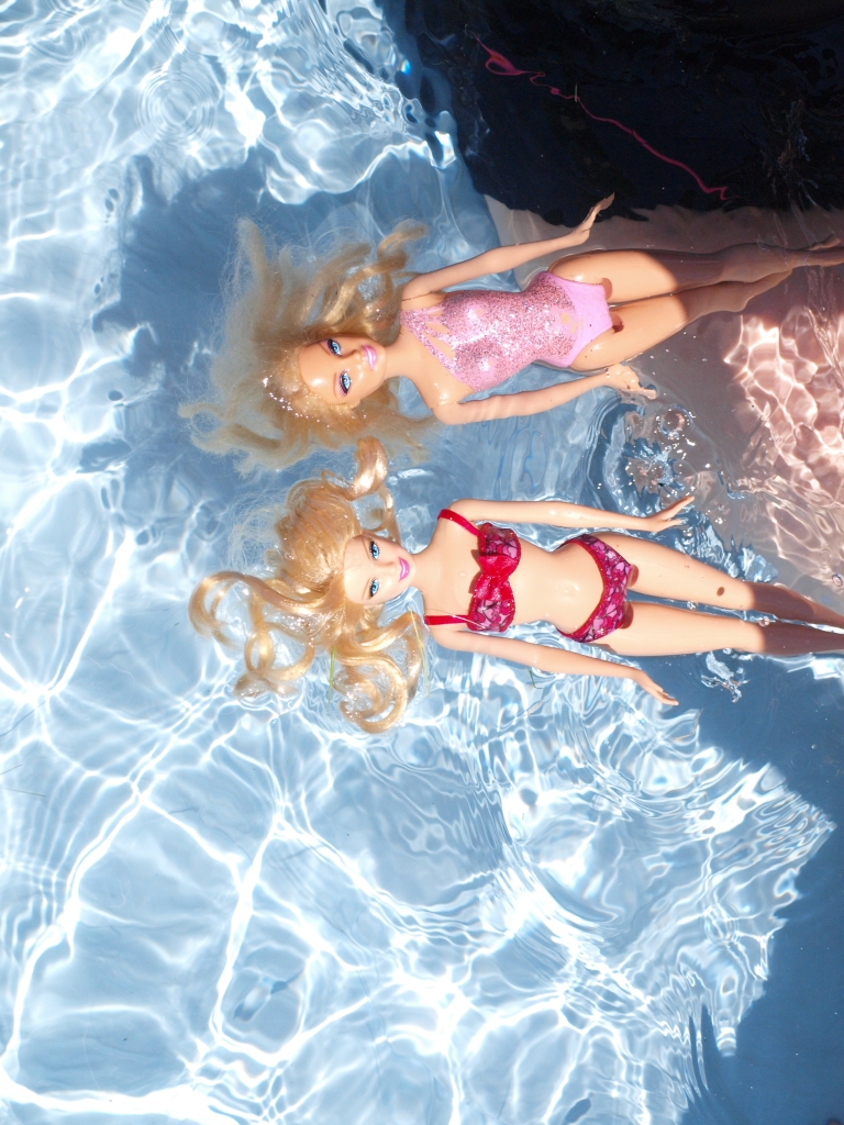 Barbie swimming